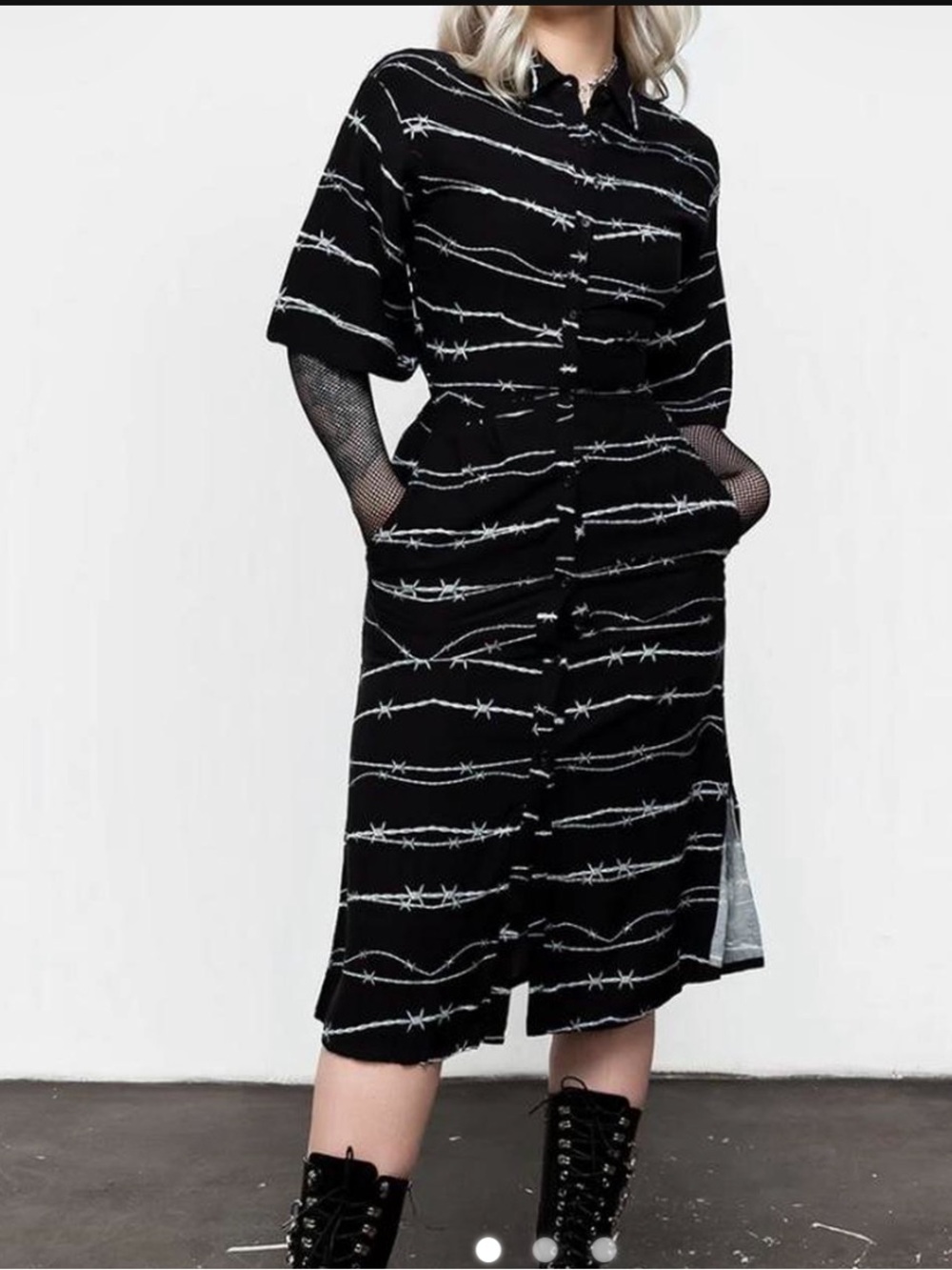 Disturbia Barbed Wire shirt dress 14
